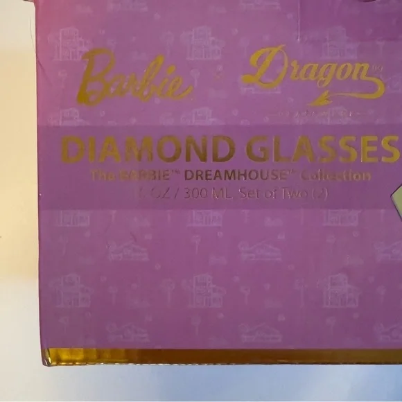 BARBIE™ X DRAGON GLASSWARE® DREAMHOUSE™ DIAMOND GLASSES
10 oz Gold/Pink - Picture 7 of 7